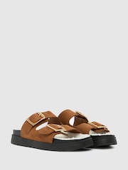 Schuh Truvy Socks Buckle Sandals - Image 1 of 4