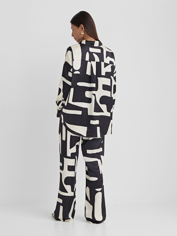 4th & Reckless Black Iris Abstract Shirt - Image 2 of 5