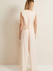 Phase Eight Peach Pink Bianca Wide Leg Trousers - Image 2 of 7