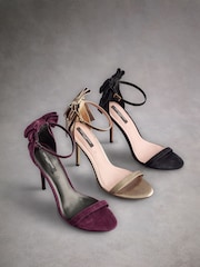 Burgundy Red Tabitha Simmons Lauren Leather Bow Back Sandals - Image 13 of 14