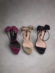 Burgundy Red Tabitha Simmons Lauren Leather Bow Back Sandals - Image 14 of 14