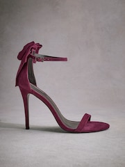 Burgundy Red Tabitha Simmons Lauren Leather Bow Back Sandals - Image 6 of 14