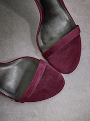 Burgundy Red Tabitha Simmons Lauren Leather Bow Back Sandals - Image 9 of 14