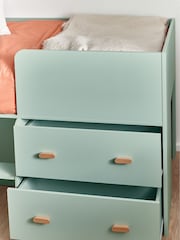 Sage Green Kids Alix Storage Cabin Bed Frame - Image 3 of 7