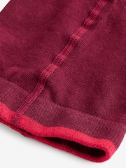 Dark Red Teddy Bear Cotton Rich Christmas Character Tights - Image 3 of 3