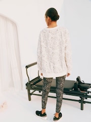 Never Fully Dressed Cream Map Print Cotton Sweatshirt - Image 2 of 5