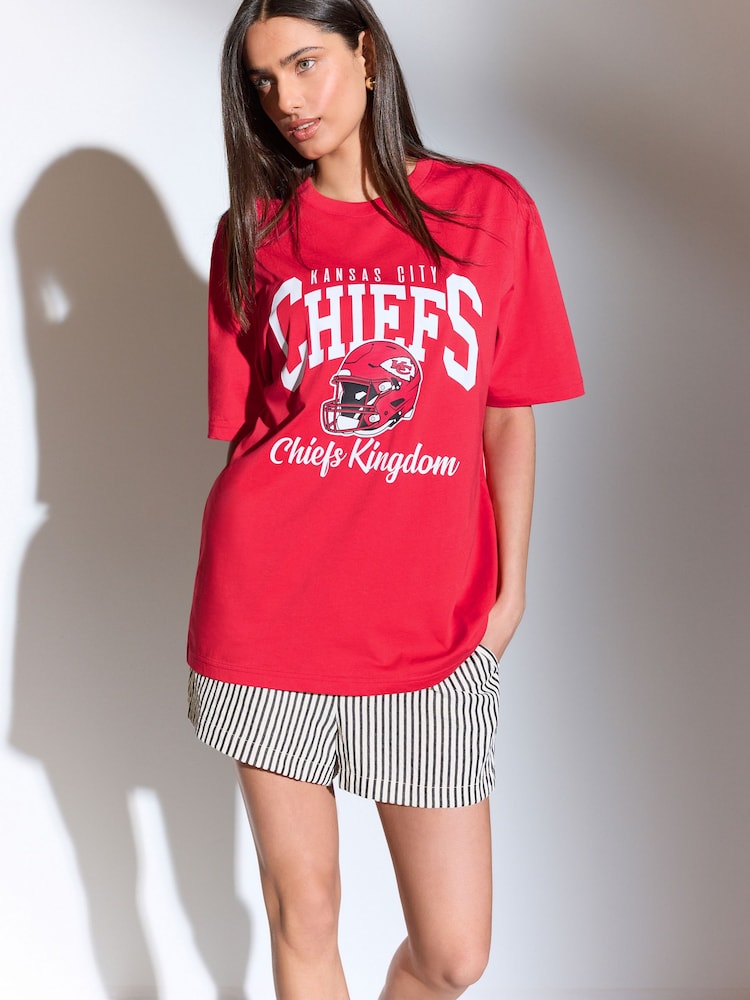 Kansas City Chiefs Relaxed Fit American License NFL 100% Cotton Graphic T-Shirt - Image 1 of 6
