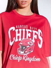 Kansas City Chiefs Relaxed Fit American License NFL 100% Cotton Graphic T-Shirt - Image 4 of 6