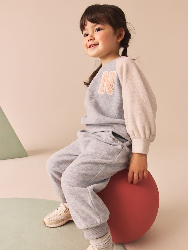Grey Fleece Sweatshirt And Joggers Set (3mths-7yrs) - Image 2 of 9