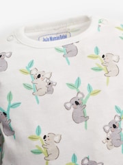 JoJo Maman Bébé Green Personalised Koala Dungarees Set 2 Piece - Image 7 of 8
