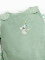 JoJo Maman Bébé Green Personalised Koala Dungarees Set 2 Piece - Image 8 of 8