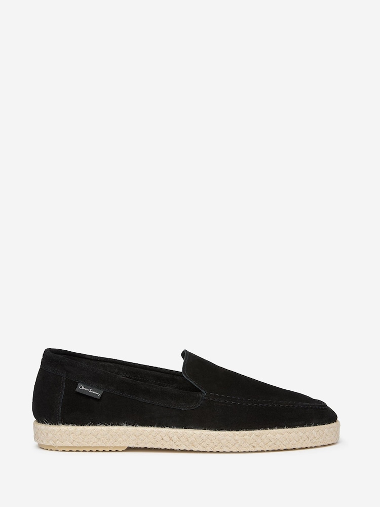 Oliver Sweeney Black Suede Espadrilles Shoes - Image 1 of 5