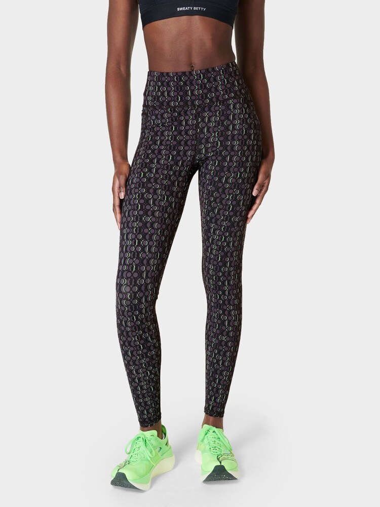 Sweaty Betty Black Circle Block Print Zero Gravity Leggings - Image 1 of 7