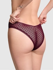 Victoria's Secret PINK Purple Rose Dainty Dot Brazilian Knickers - Image 2 of 3