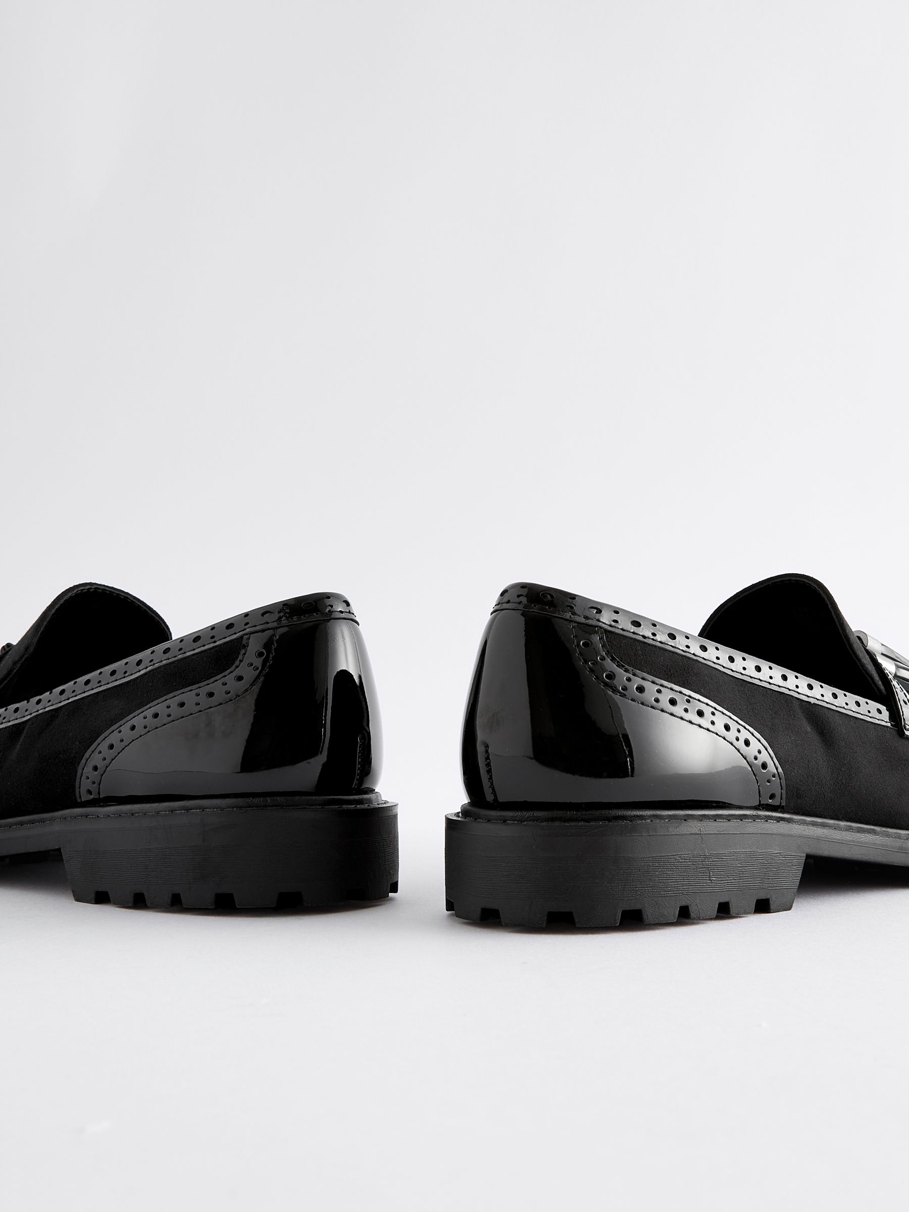 Buy Black Mix Standard/Wide Fit Forever Comfort® Tassel Detail Cleated  Chunky Loafer Shoes from the Next UK online shop
