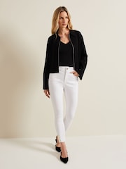 Phase Eight White Button Detail Joelle Skinny Jeans - Image 6 of 7