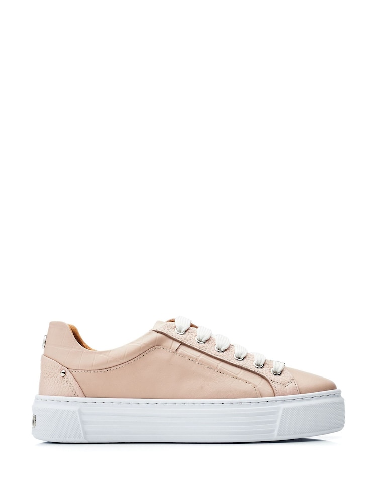 Moda in Pelle Arabeller Lace-Up Trainers With Eyelets - Image 1 of 4