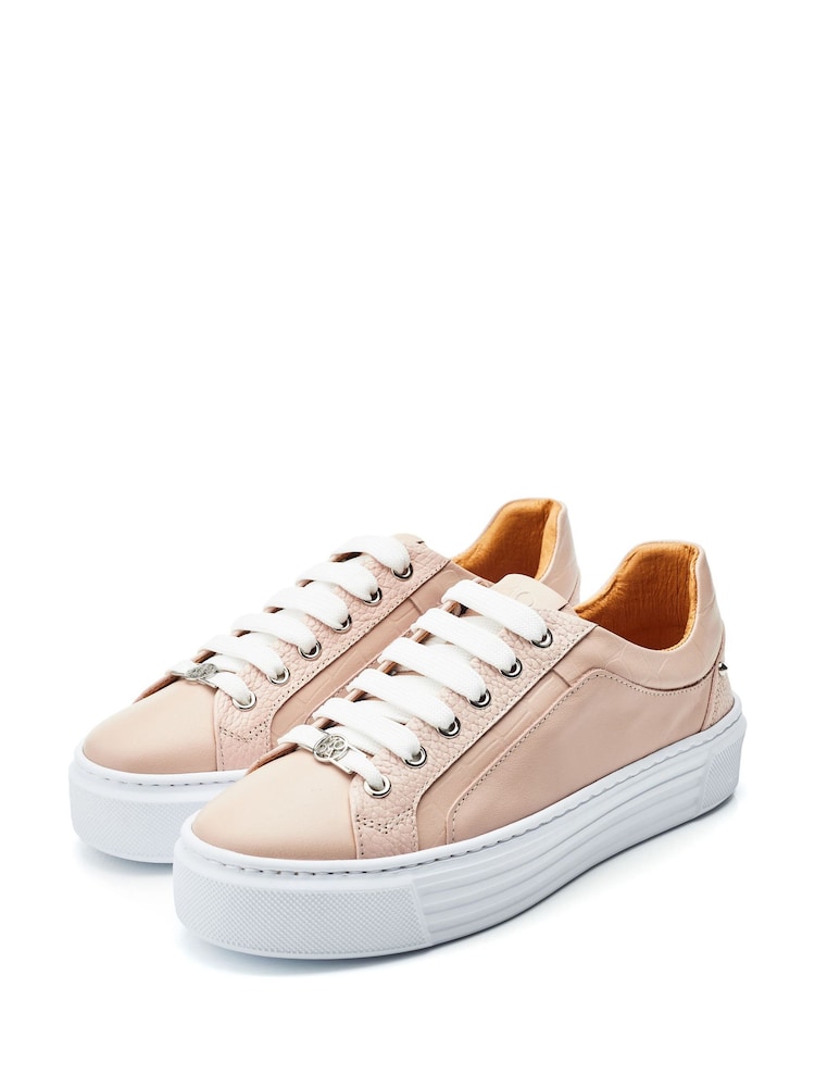 Moda in Pelle Arabeller Lace-Up Trainers With Eyelets - Image 2 of 4