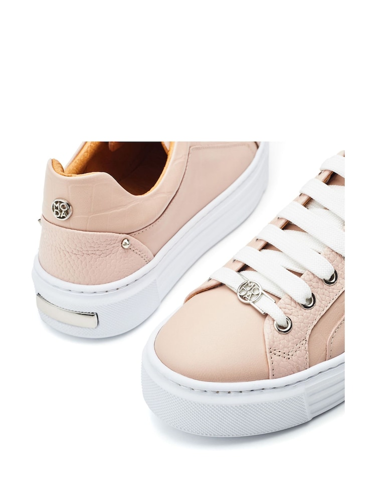 Moda in Pelle Arabeller Lace-Up Trainers With Eyelets - Image 4 of 4