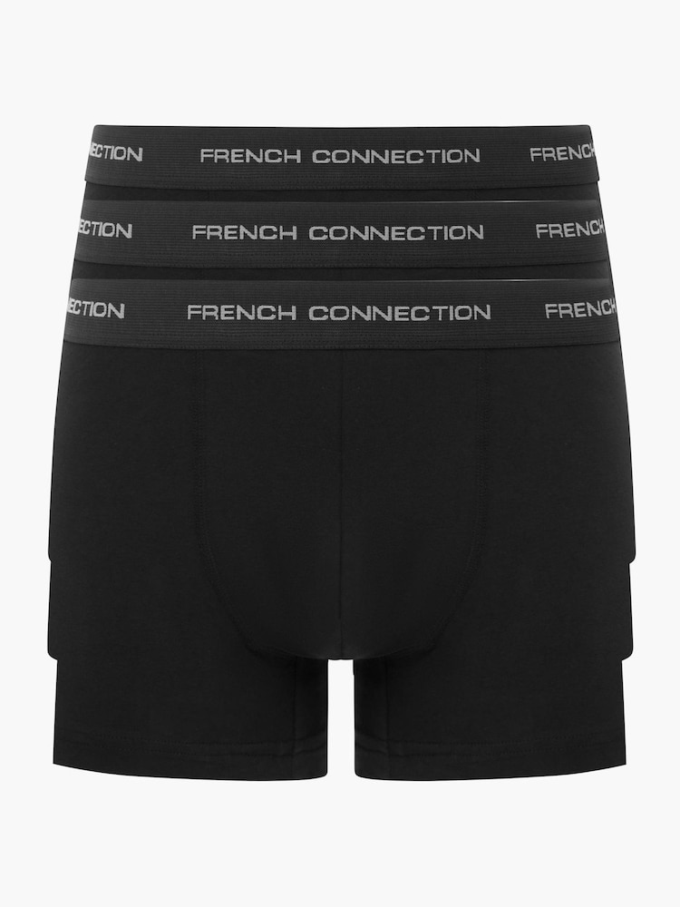 French Connection Black Boxers 3 Pack - Image 1 of 1