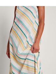 Monsoon Multi Aubree Stripe Dress in Linen Blend - Image 5 of 6