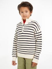 Tommy Hilfiger Half Zip Breton Stripe Sweater - Image 1 of 6