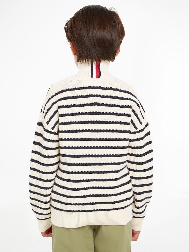 Tommy Hilfiger Half Zip Breton Stripe Sweater - Image 2 of 6