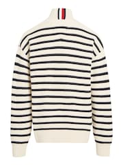 Tommy Hilfiger Half Zip Breton Stripe Sweater - Image 5 of 6