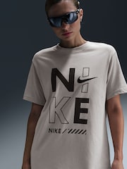 Nike Grey Short Sleeve 100% Cotton Boyfriend T-Shirt - Image 4 of 6