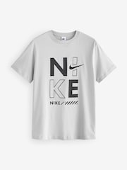 Nike Grey Short Sleeve 100% Cotton Boyfriend T-Shirt - Image 6 of 6