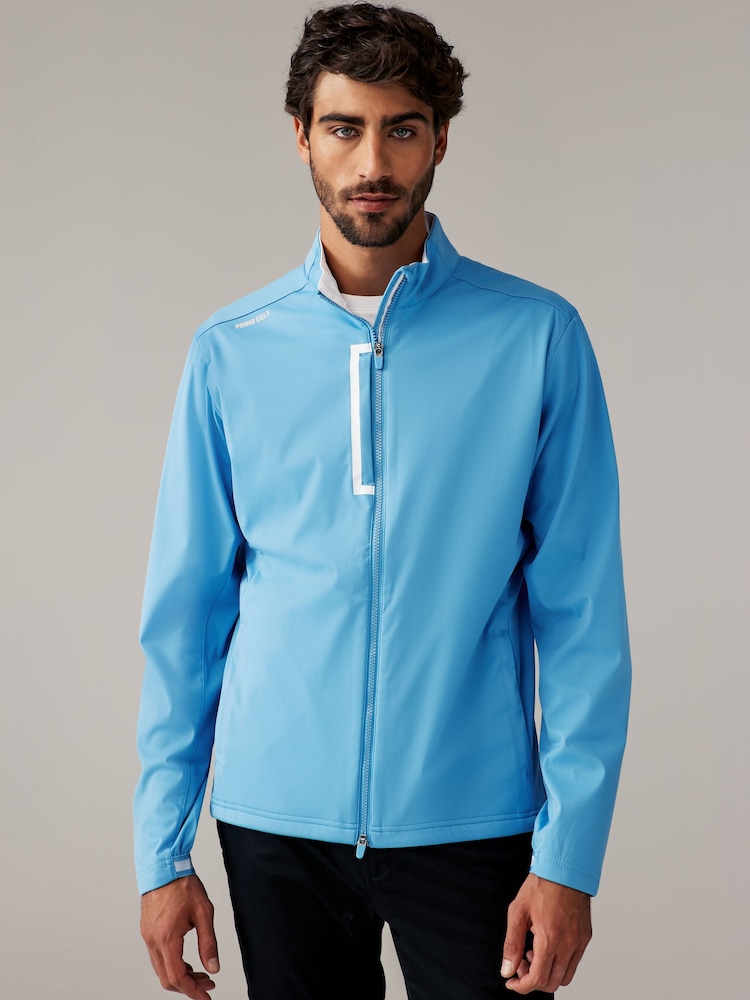Puma Blue Golf Channel Softshell Mens Jacket - Image 1 of 7