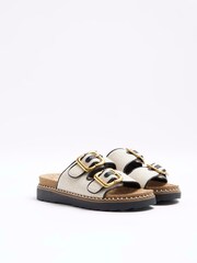 River Island Ecru Double Buckle Sandals - Image 2 of 4