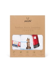Panda London 3 Pack White Muslins 3 Pack - Image 1 of 4