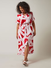 Evans Linear Print Shirt Dress - Image 2 of 5