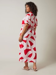 Evans Linear Print Shirt Dress - Image 3 of 5