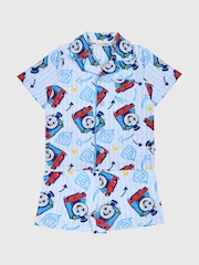 Brand Threads Blue Boys 100% Cotton Thomas The Tank Engine Short Pyjama Set - Image 1 of 5