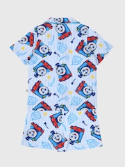 Brand Threads Blue Boys 100% Cotton Thomas The Tank Engine Short Pyjama Set - Image 2 of 5