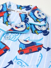Brand Threads Blue Boys 100% Cotton Thomas The Tank Engine Short Pyjama Set - Image 4 of 5