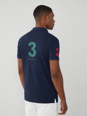 Hackett Men Blue London Short Sleeve 100% Cotton Polo Shirt - Image 2 of 8