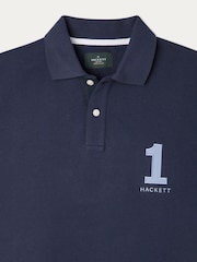 Hackett Men Blue London Short Sleeve 100% Cotton Polo Shirt - Image 8 of 8