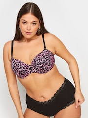 Yours Curve Pink Animal Padded T-Shirt Bra 2 Pack - Image 3 of 5