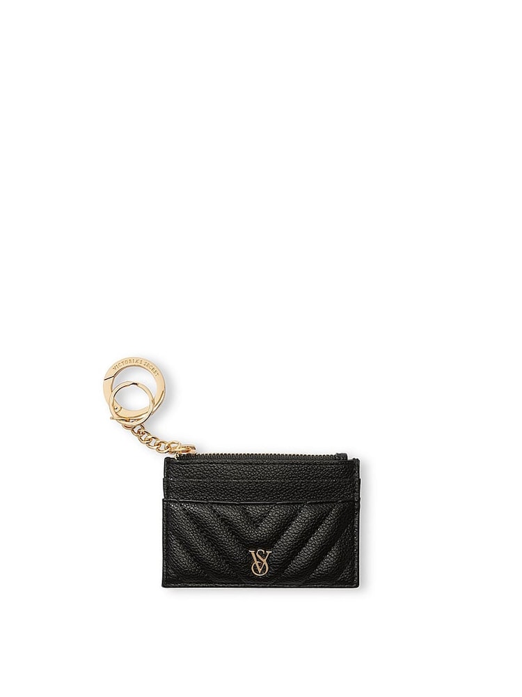 Victoria's Secret Black Card Case Keyring - Image 1 of 3