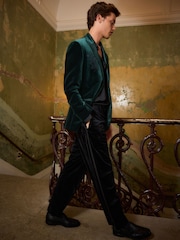 Black EDIT Wide Leg Tuxedo Trousers - Image 2 of 6