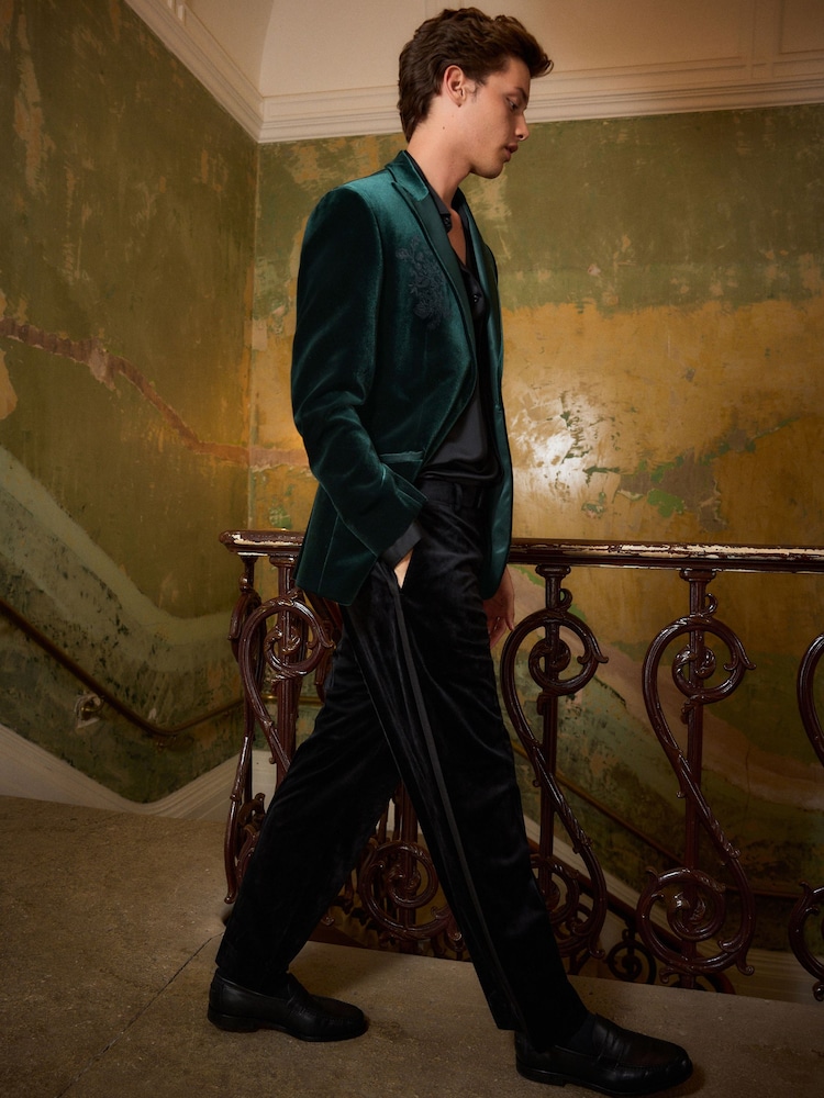 Black EDIT Wide Leg Tuxedo Trousers - Image 2 of 6 Black EDIT Wide Leg Tuxedo Trousers - Image 2 of 6