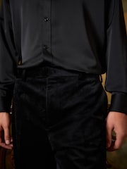 Black EDIT Wide Leg Tuxedo Trousers - Image 6 of 6