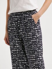 JD Williams Blue Jersey Wide Leg Trousers 2 Pack - Image 4 of 4