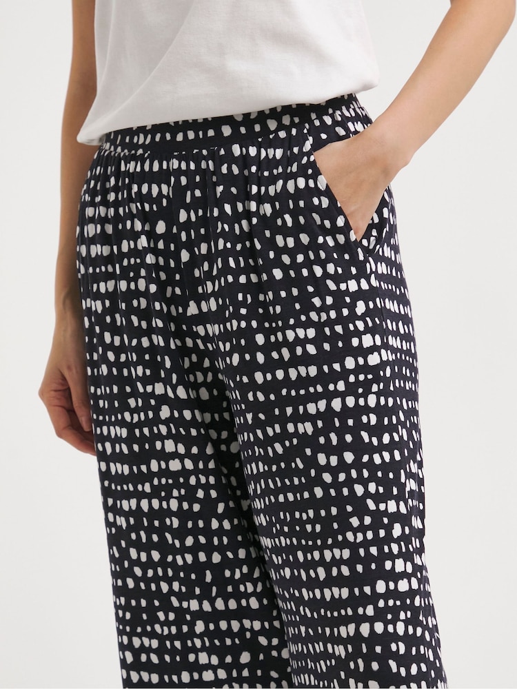 JD Williams Blue Jersey Wide Leg Trousers 2 Pack - Image 4 of 4