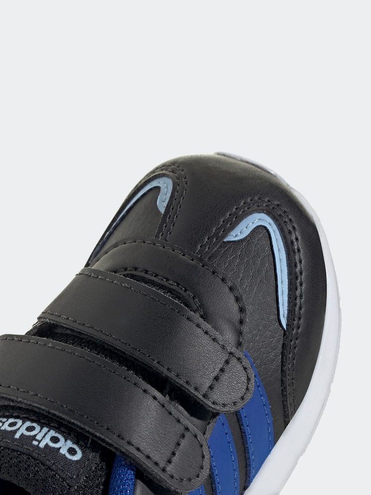 adidas Black/Navy Tensaur Switch Kids Trainers - Image 6 of 8