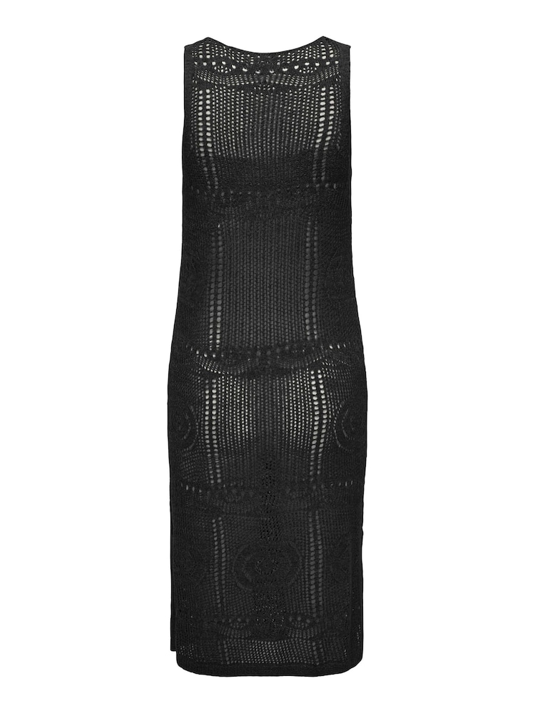 JDY Black Petite Crochet Sleeveless Dress - Image 5 of 5 JDY Black Petite Crochet Sleeveless Dress - Image 5 of 5