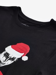 KISS Black 100% Cotton Licence Christmas T-Shirt - Image 7 of 7
